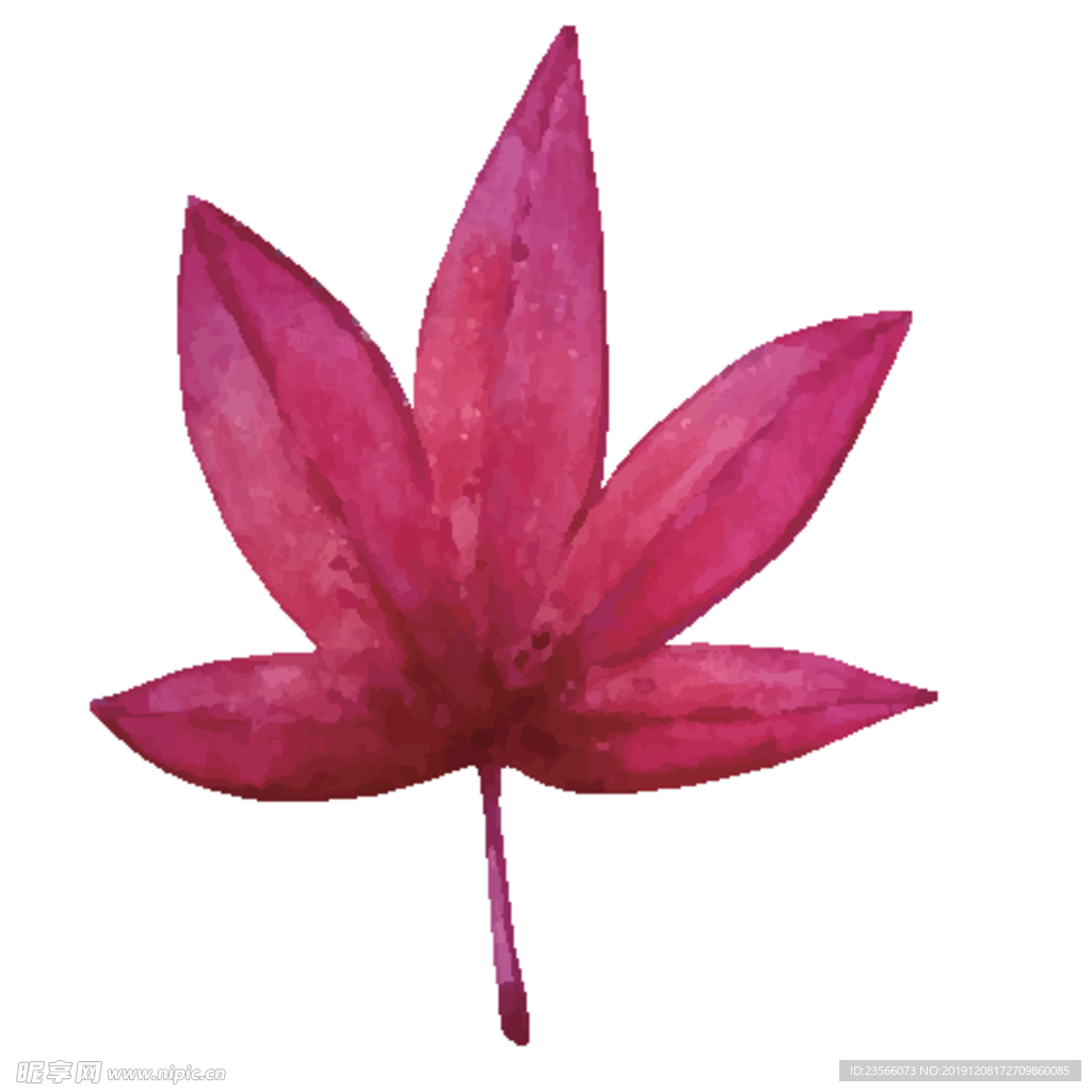 绿色水彩植物树叶