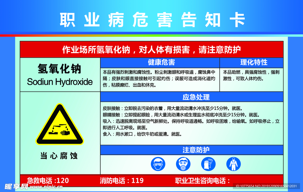 职业病危害告知卡