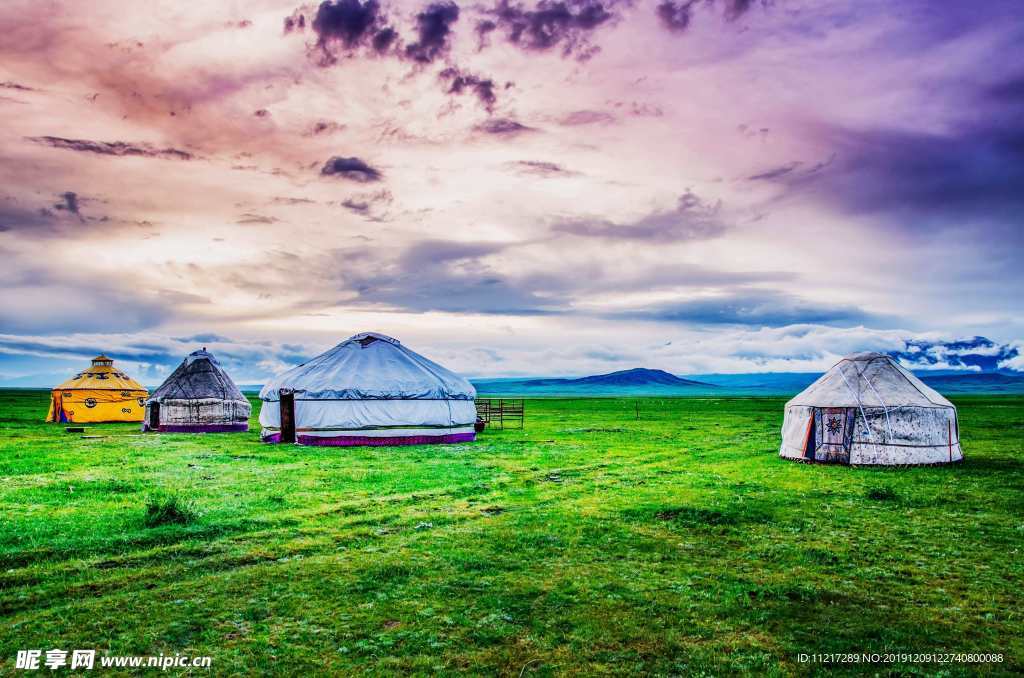 蒙古包 草原风景