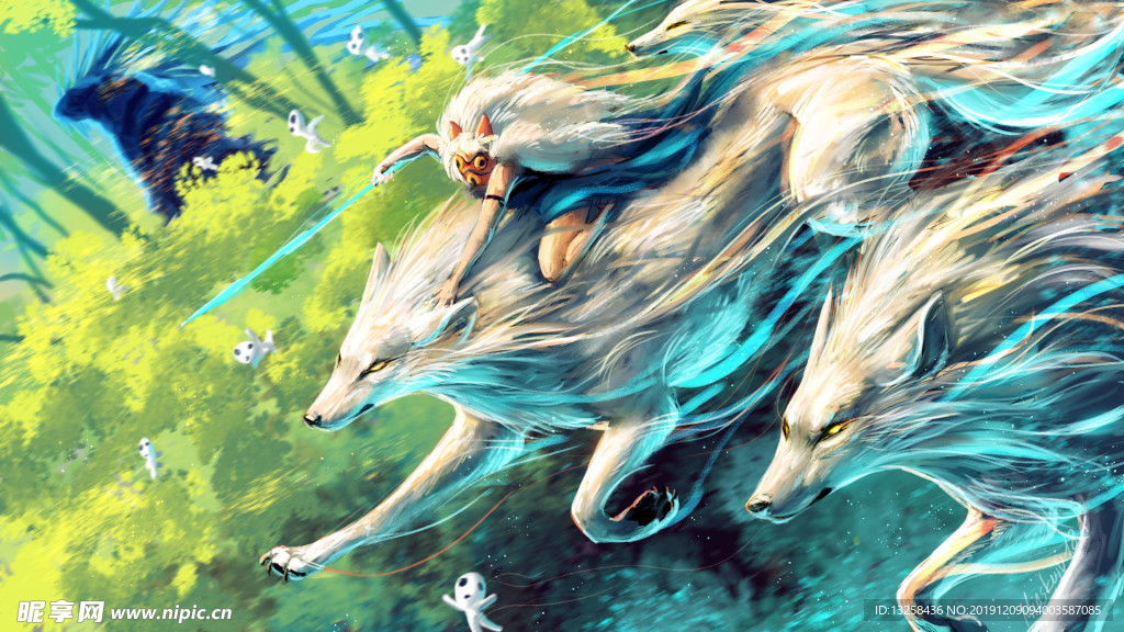 彩色 人物 插画 动漫 背景