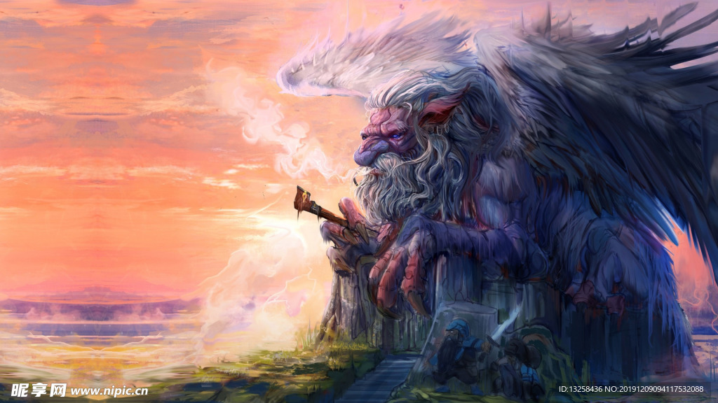 彩色 人物 插画 动漫 背景