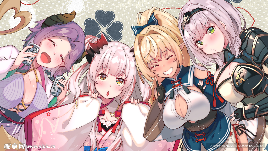 彩色 人物 插画 动漫 背景