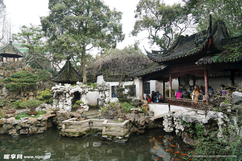 上海豫园的园林建筑景观