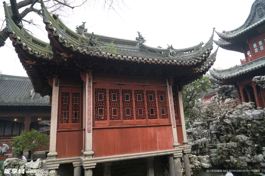 上海豫园的园林古建筑