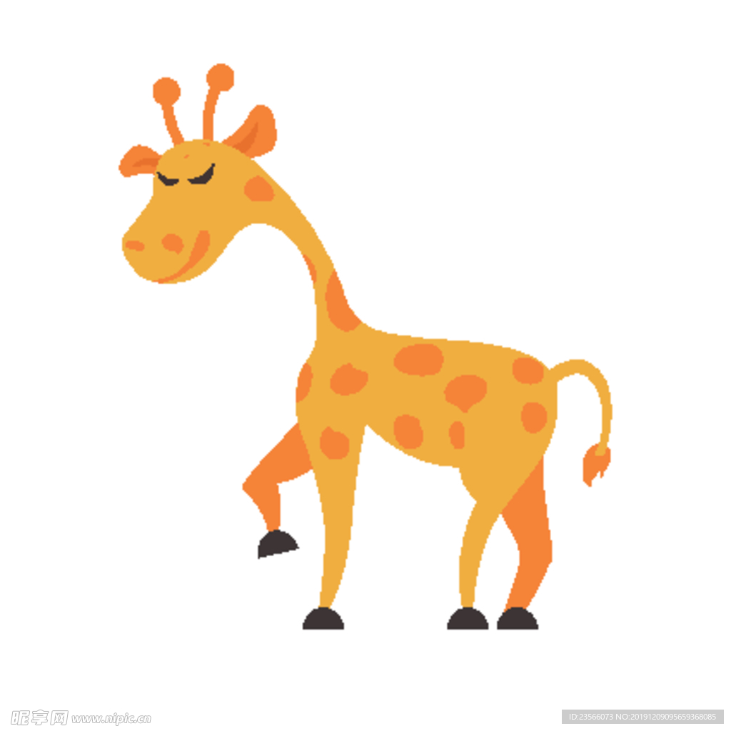 呆萌可爱小动物插画