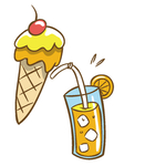 甜筒饮料插画