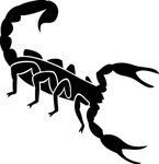 昆虫系列 蝎子剪影