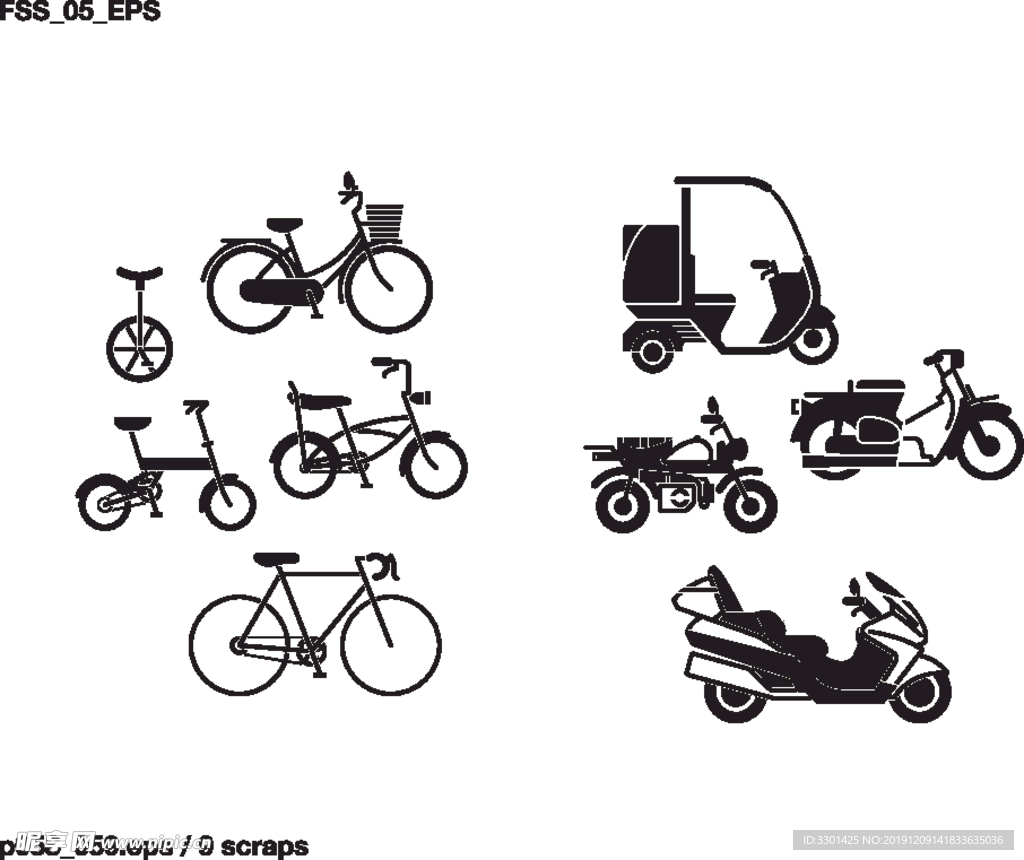交通工具 单车摩托车