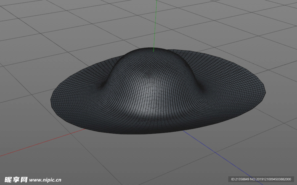C4D草帽模型帽子建模