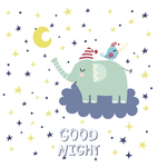睡眠小象插画