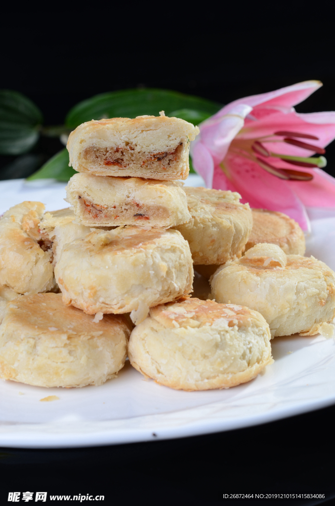 鲜花玫瑰酥饼