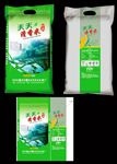 清香米袋 米包装 包装模板平面