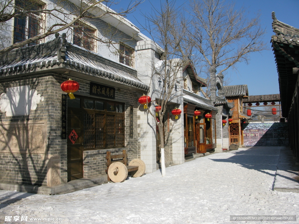 葫芦古镇  雪景   风景