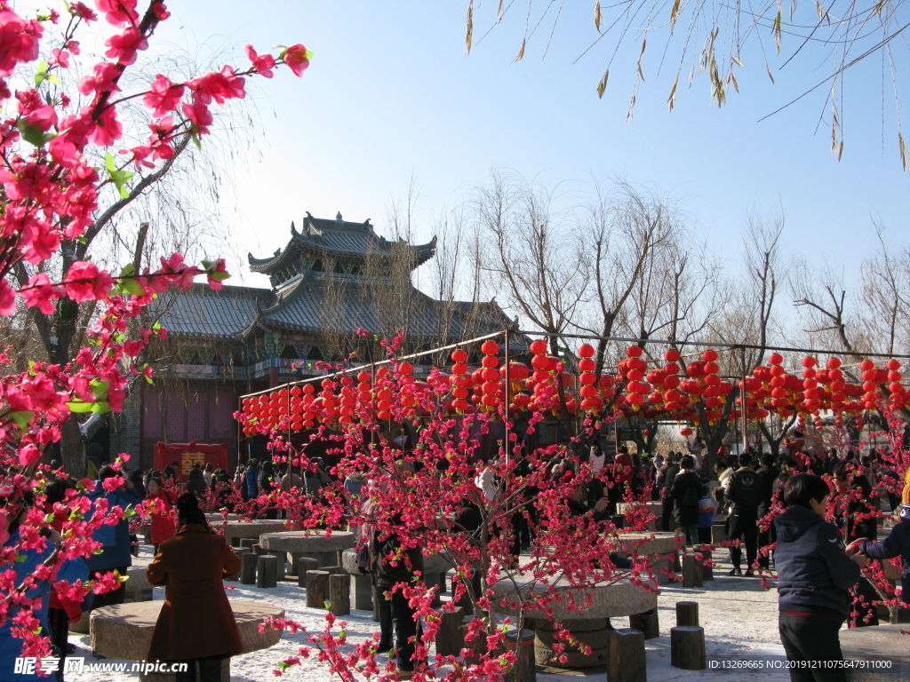 葫芦古镇  雪景   戏台