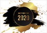 金色2020新年背景