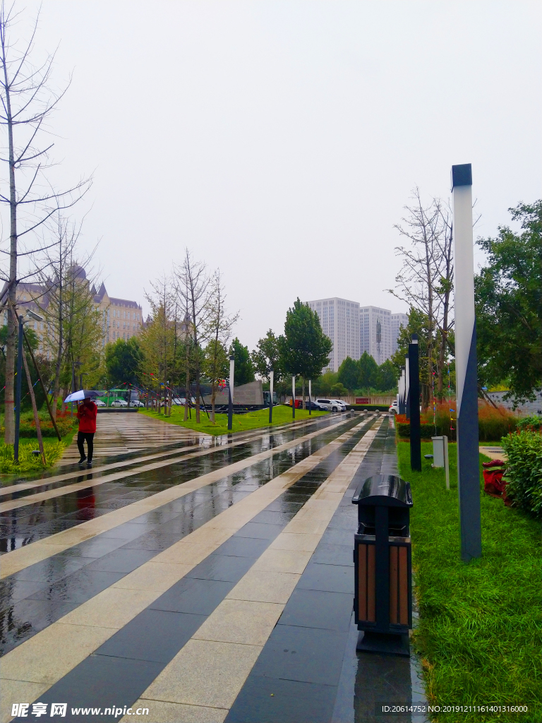 雨天的城市道路