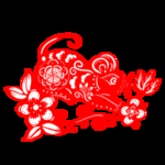 鼠年剪纸