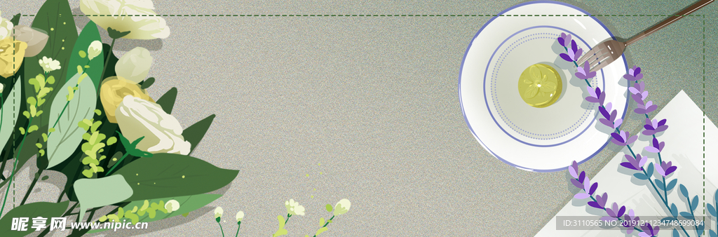 简约早餐海报banner