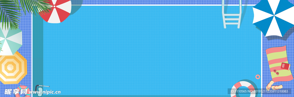 夏日泳池海报banner