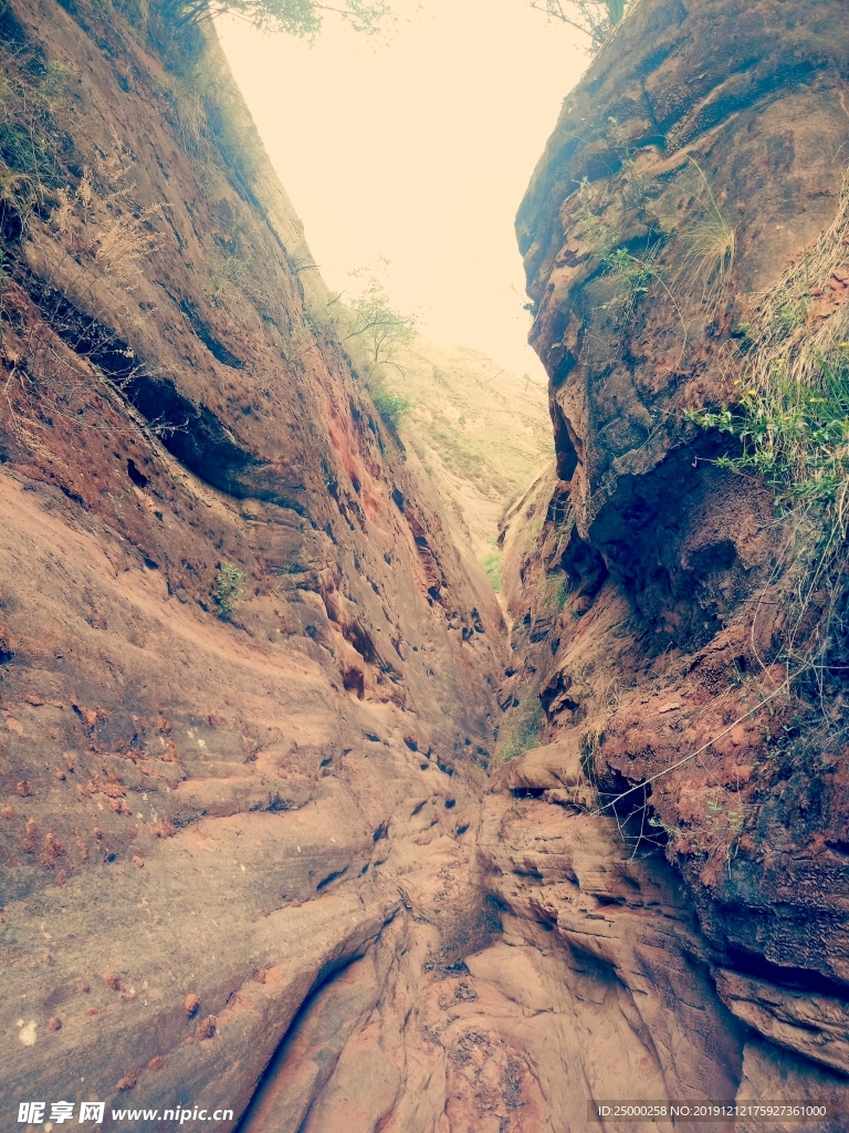 黄土高原 丹霞地貌 无名峡谷