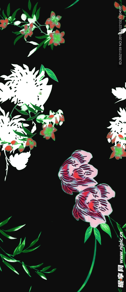 黑底花