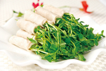 豆苗白肉卷