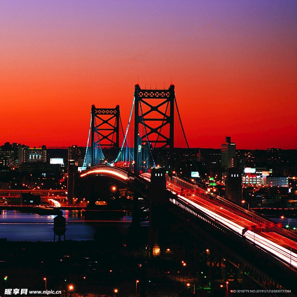 城市夜景大桥