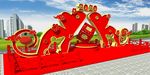 sketchup鼠年美陈模型