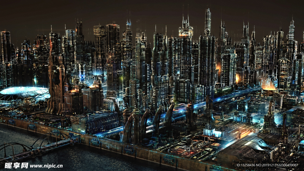 彩色 城市 夜景 灯光 风景