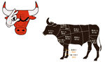 涮牛肉矢量图