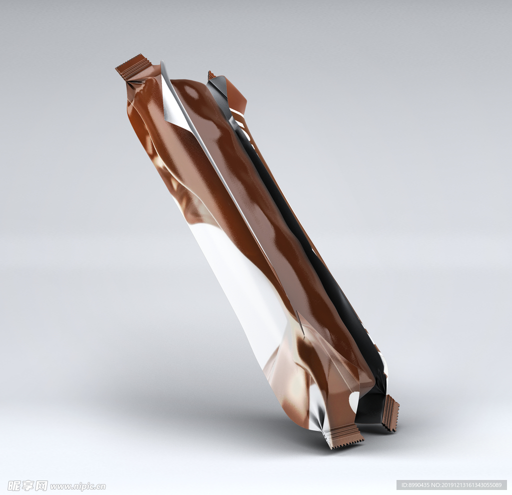 巧克力威化包装贴图样机