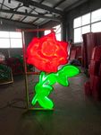 玫瑰月季花路灯杆装饰发光灯箱