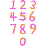 糖果风数字