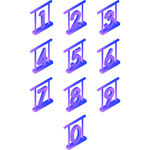 倾斜数字