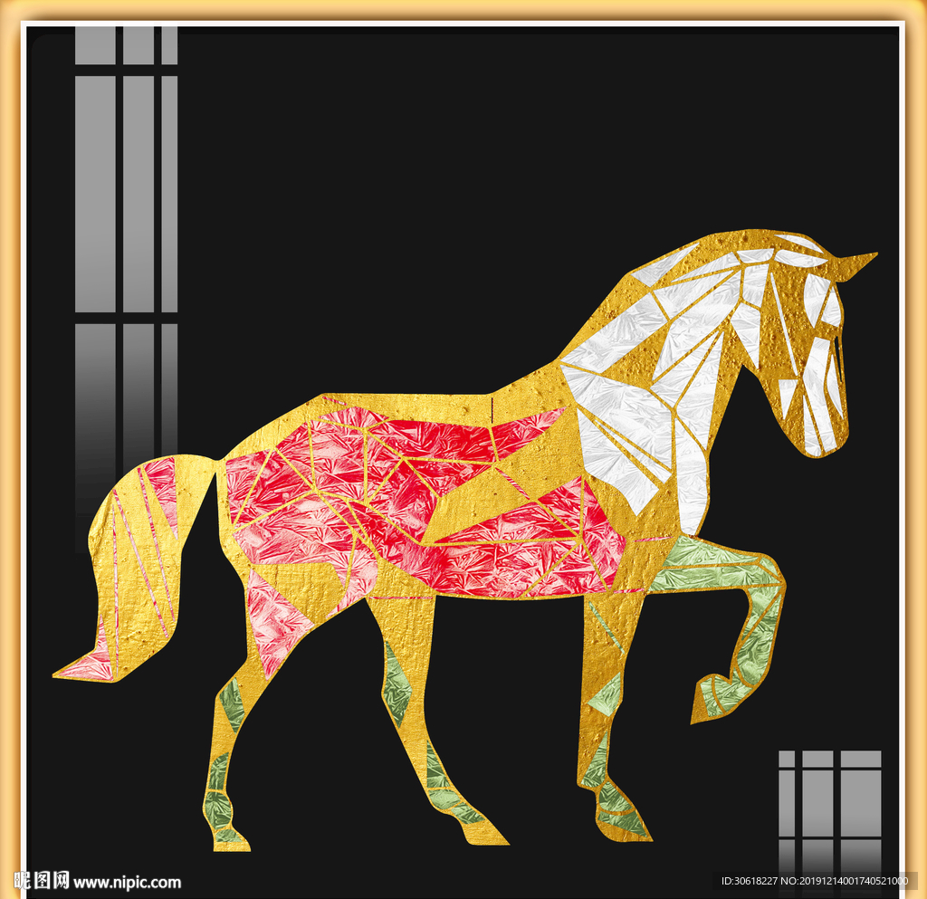 北欧轻奢珐琅彩装饰画