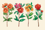 手绘鲜花
