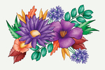 手绘鲜花