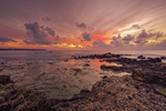 大海夕阳晚霞海水风景