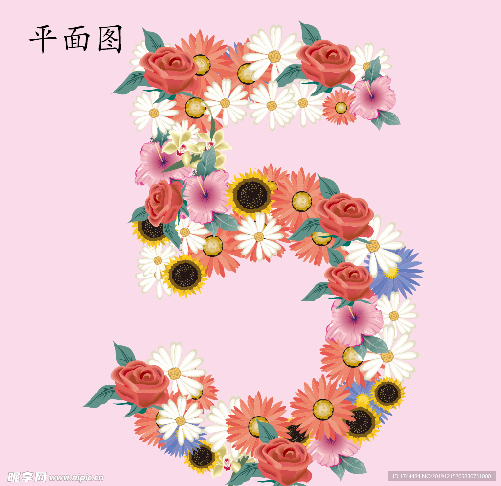 花的数字3