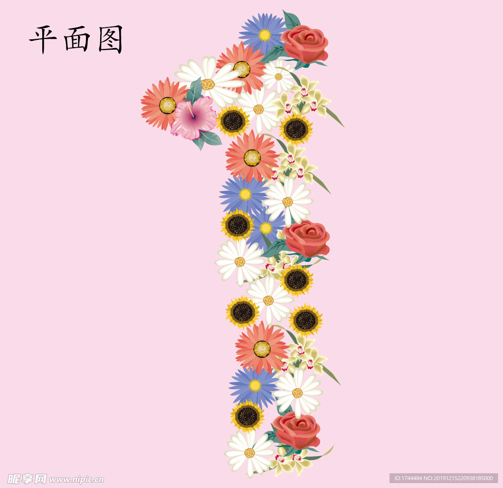 花的数字1