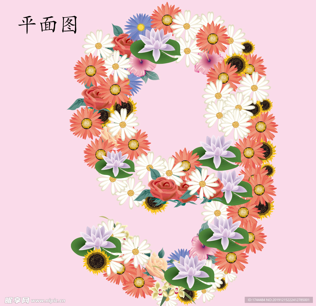 花的数字9