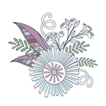 小清新花朵植物插画
