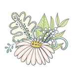 小清新花朵植物插画