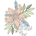 小清新花朵植物插画