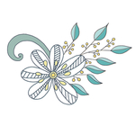 小清新花朵植物插画