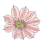 花朵蝴蝶卡通图案