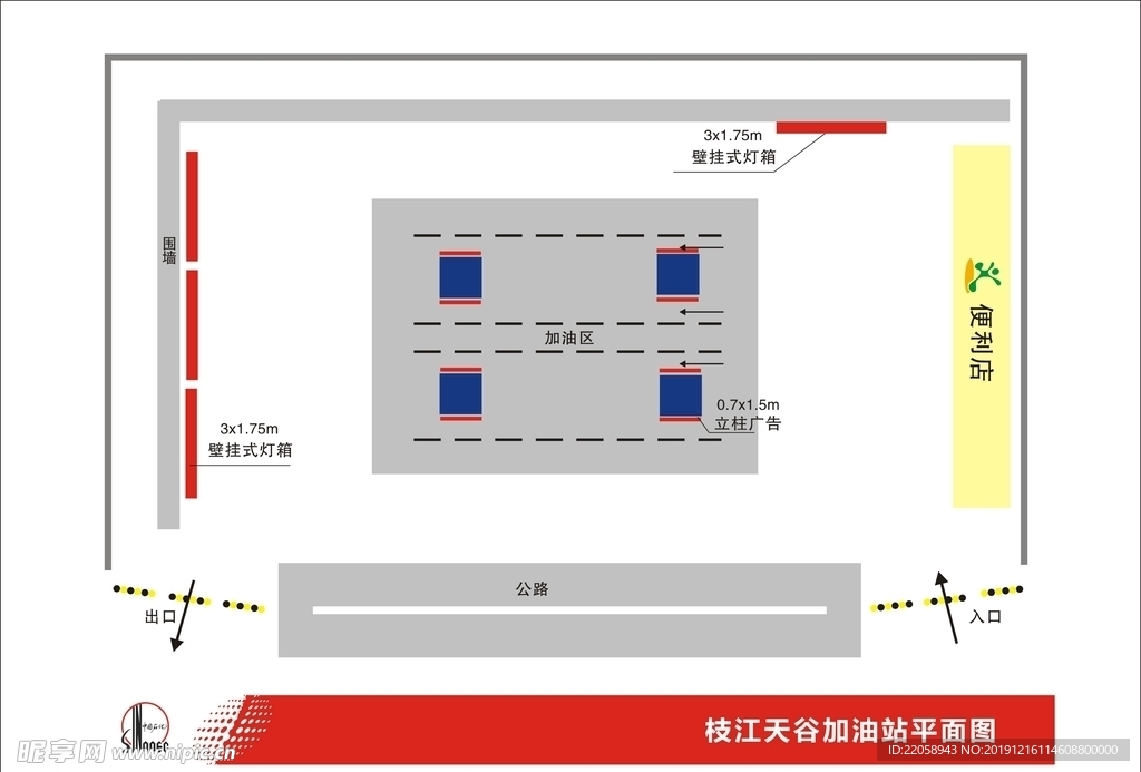 加油站平面图