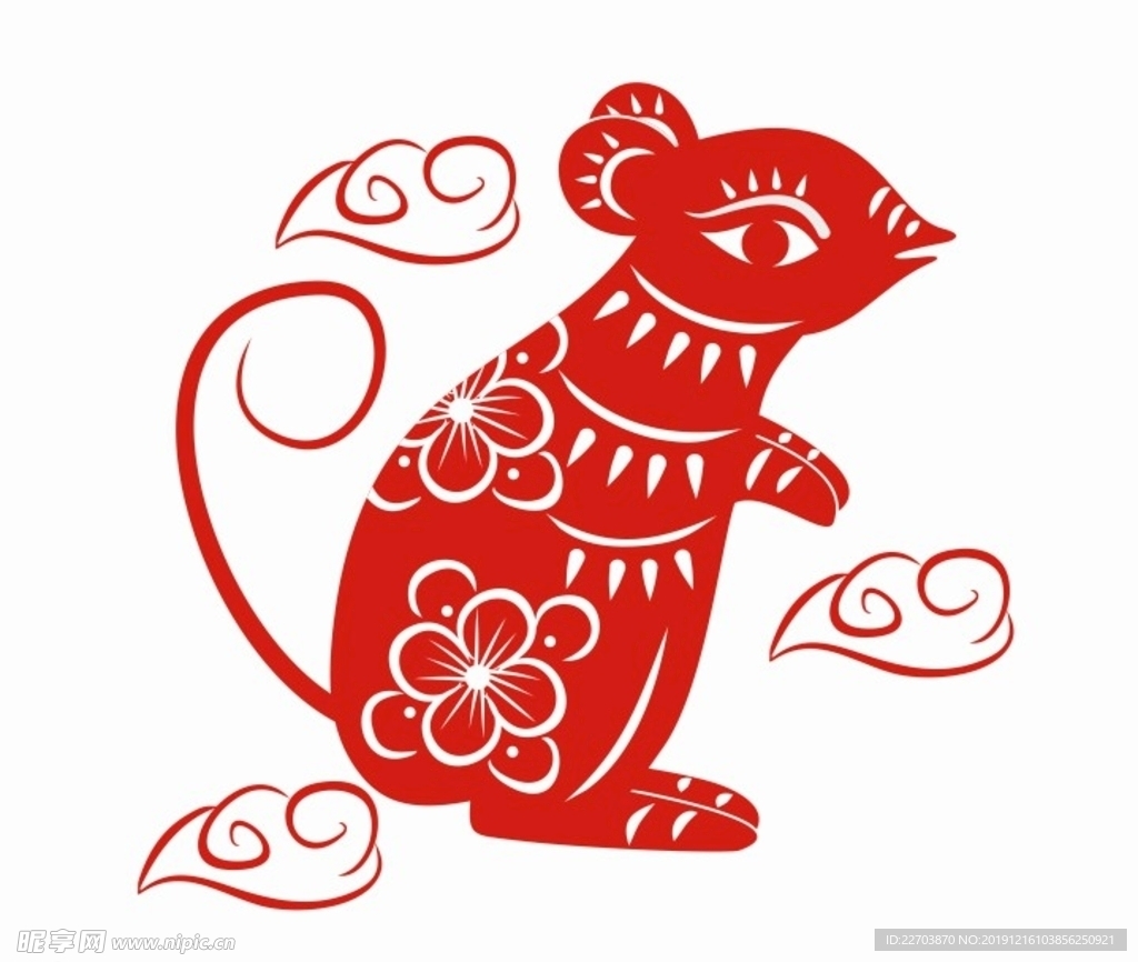 剪纸 鼠