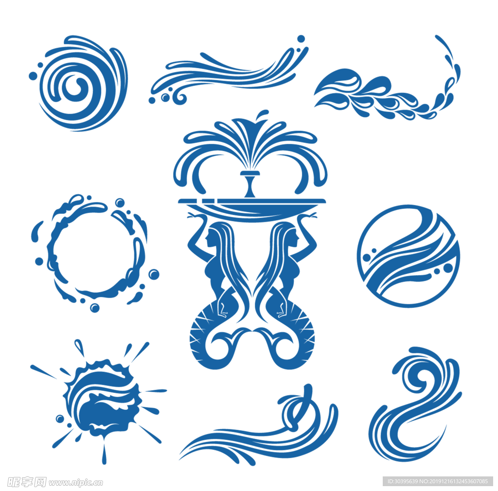 浪花素材