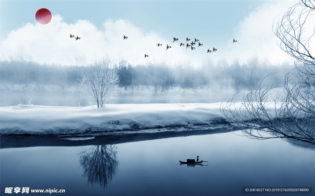 新中式装饰画背景